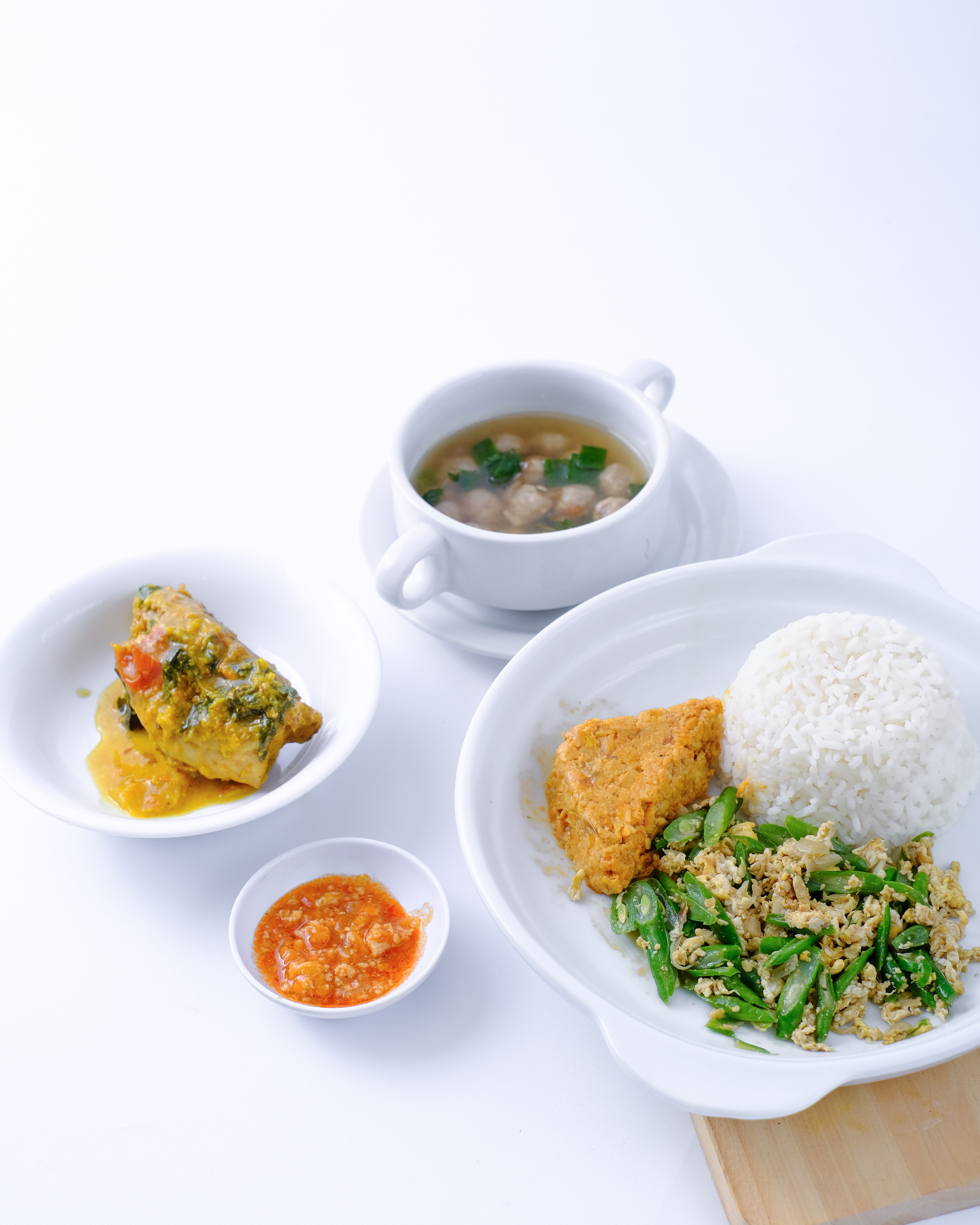 Nasi Loaf Tempe Sup Bakso